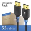 FI-DP100-015-PCK FlexInstall | 8K HBR3 DisplayPort Cable, 1.5 m, 35-pack