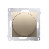 Simon 54 Ściemniacz obrotowy do LED ściemnialnych 230 V (moduł) 2–250 W złoty mat DS9L.01/44