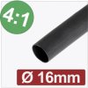 Quadrios 24CA300 Heatshrink adhesive Black 16 mm 4 mm 4:1 per metre