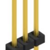 Pin header, 3 pole, pitch 2 mm, straight, black, 10062207