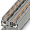 Component terminal block, push-in connection, 0.14-4.0 mm², 2 pole, 500 mA, 8 kV, gray, 3210237