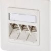 Metz Connect 1309131002-E Gniazdo sieciowe podtynkowy wkład z płytką centralną i ramką CAT 6a 3 Porty czysty biały