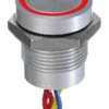Przełącznik piezoelektryczny, Luźny przewód, 200 mA przy 24 V DC, SPST, Czerwony/zielony/niebieski, -40 → +75°C