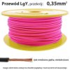Przewód instalacyjny miedziany jednożyłowy LgY 0,35 mm2, linka giętka, różowy