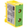 Złączka szynowa 1-torowa 1,5-50mm2 żółto-zielona EURO OTL 50 1xAl/Cu 606050E