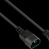 P1405-S010 IEC extension cable C14 to C5, black, 0,75 mm², 1 m