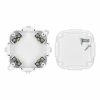 Puszka hermetyczna natynkowa 88x88x40mm z zaciskami, 4-wlotowa, dekiel przykręcany, biała IP44 VP-74 EDO