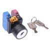 YW1K-2AE11 22mm 2 Position Maintained Key Switch 1NO-1NC IP65 IDEC