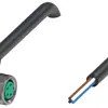 Sensor actuator cable, M8 cable socket, angled, A to open end, 4 pole, 1.5 m, PUR, black, 4 A, 240800-0005