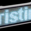 125908 LED Name Tag, 11x44 pixels, USB, silver frame, white LED