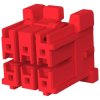 Plug housing, 6 pole, pitch 3.3 mm, straight, red, 3-1971905-3