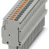 Plug, push-in connection, 0.14-1.5 mm², 18 pole, 17.5 A, 6 kV, gray, 3061868