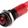 Lampka kontrolna do montażu panelowego 110V ac, czerwona 14.5mm Czarny Końcówka lutownicza RS PRO