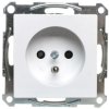 Merten System M Gniazdo pojedyncze z/u 16A IP20 z przesłonami białe MTN2600-0325