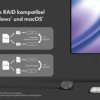 IB-RD2818DK-40G Externes 2x M.2 NVMe RAID Gehäuse, USB 4