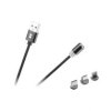 Kabel USB magnetyczny 3w1 microUSB, USB typu C, Lightning 100 cm...