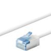 Patchcord kat.6a-0015 U/FTP SLIM LSZH-TPE biały /0,15m/ 74326
