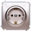 Simon Basic Gniazdo Pojedyncze Schuko Z/U 16A Ip20 Satynowe Bmgsz1.01/29