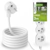 Przedłużacz Sieciowy Kabel z Uziemieniem Listwa Zasilająca 5 Gniazda 3m Biały Sznur Lendo Lumiled
