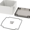 PC enclosure, (L x W x H) 119 x 119 x 89 mm, light gray (RAL 7035), IP66, 1554P2GYSL