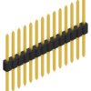 Pin header, 14 pole, pitch 1.27 mm, straight, black, 10060270