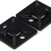 Mocowanie opaski kablowej samoprzylepne, 19.5mm x 19,5 mm, kolor: Czarny, 100-szt., RS PRO