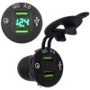 Ładowarka USB 12-24V /5V QC 3.0 ALUMINIUM BLACK+VOLTOMIERZ GREEN
