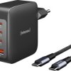 Intenso W140A3C + C520C black Ładowarka USB 140 W 3x USB-C®, 1x USB-A QC 4+, USB PD 3.1, PPS czarny dom GaN, USB Power D