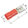 LAPP 63101040 receptacle 4.8mm x 0.8mm Red 180° Part. insulated 100 pcs