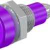 2 mm socket, flat plug connection, mounting Ø 6.4 mm, purple, 23.0030-26