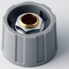 Rotary knob, 6.35 mm, plastic, gray, Ø 23 mm, H 15 mm, A2523638
