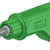4 mm plug, screw connection, 1.0 mm², CAT II, green, 66.9327-25