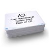 Show-me A3P100 Pack of 100 x A3 Plain/Plain Drywipe Boards