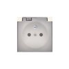 SIMON 82 Pokrywa gniazda z uziemieniem IP44 beż i z klapką dymną 82068KD-31 KONTAKT SIMON