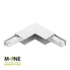 Łącznik kątowy do szyny magnetycznej pionowy natynkowy biały M-LINE