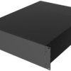 Aluminum enclosure, (L x W x H) 133 x 422 x 559 mm, black (RAL 9005), IP32, RM3U1922VBK