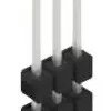 Pin header, 3 pole, pitch 2.54 mm, straight, black, 10050810