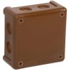 Puszka natynkowa pusta 8 wlotów VIPLAST VP-42 BRĄZOWA IP55 98x98x42mm 042-02