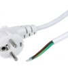 Kabel: 3X0,75Mm2, Cee 7/7 (E/F) Wtyk Kątowy, 2M Lt-322 H05vv-F 3X0.75 Wht 2M...