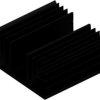 Extruded heatsink, (L x W x H) 100 x 100 x 50 mm, 1.75 to 0.65 K/W, black anodized, 10022684