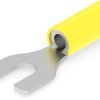 Insulated forked cable lug, 2.62-6.64 mm², AWG 12 to 10, M5, yellow, 165017