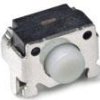 Short-stroke pushbutton, 1 Form A (N/O), 50 mA/12 VDC, unlit , actuator (ivory, L 0.84 mm), 1.56 N, SMD, 1977066-1