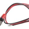 Lampka kontrolna do montażu panelowego 24V dc, czerwona 6mm LED Wyprowadzenia RS PRO