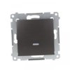 Simon 54 Przycisk pojedynczy zwierny z podświetleniem, szybkozłącza, antracyt DP1L.01/48