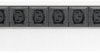 19"-german schuko-style power strip, 10-way, 2 m, 10 A, black, DN-95404