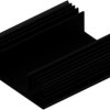 Extruded heatsink, (L x W x H) 75 x 65 x 20 mm, 3.5 to 2 K/W, black anodized, 10020615