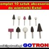 Komplet 10 sztuk akcesoriów do wiertarki Extol