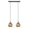 Lampa Wisząca Nowoczesna 2Xe27 Callisto Black/Gold
