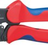 Crimping pliers for uninsulated, open connectors, 0.1-2.5 mm², AWG 27-13, Knipex 97 52 34