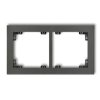 DECO Ramka 2 podwójna uniwersalna z tworzywa grafitowy 11DR-2 KARLIK